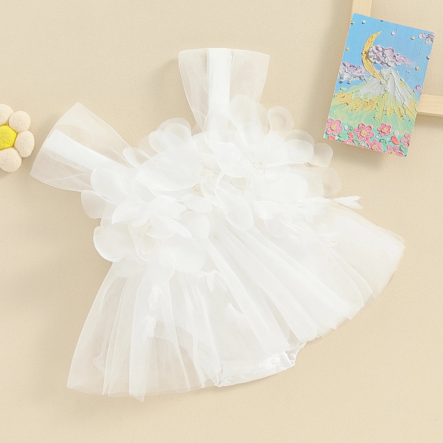 Tiffany - Floral Lace Baby/ToddlerTutu Romper