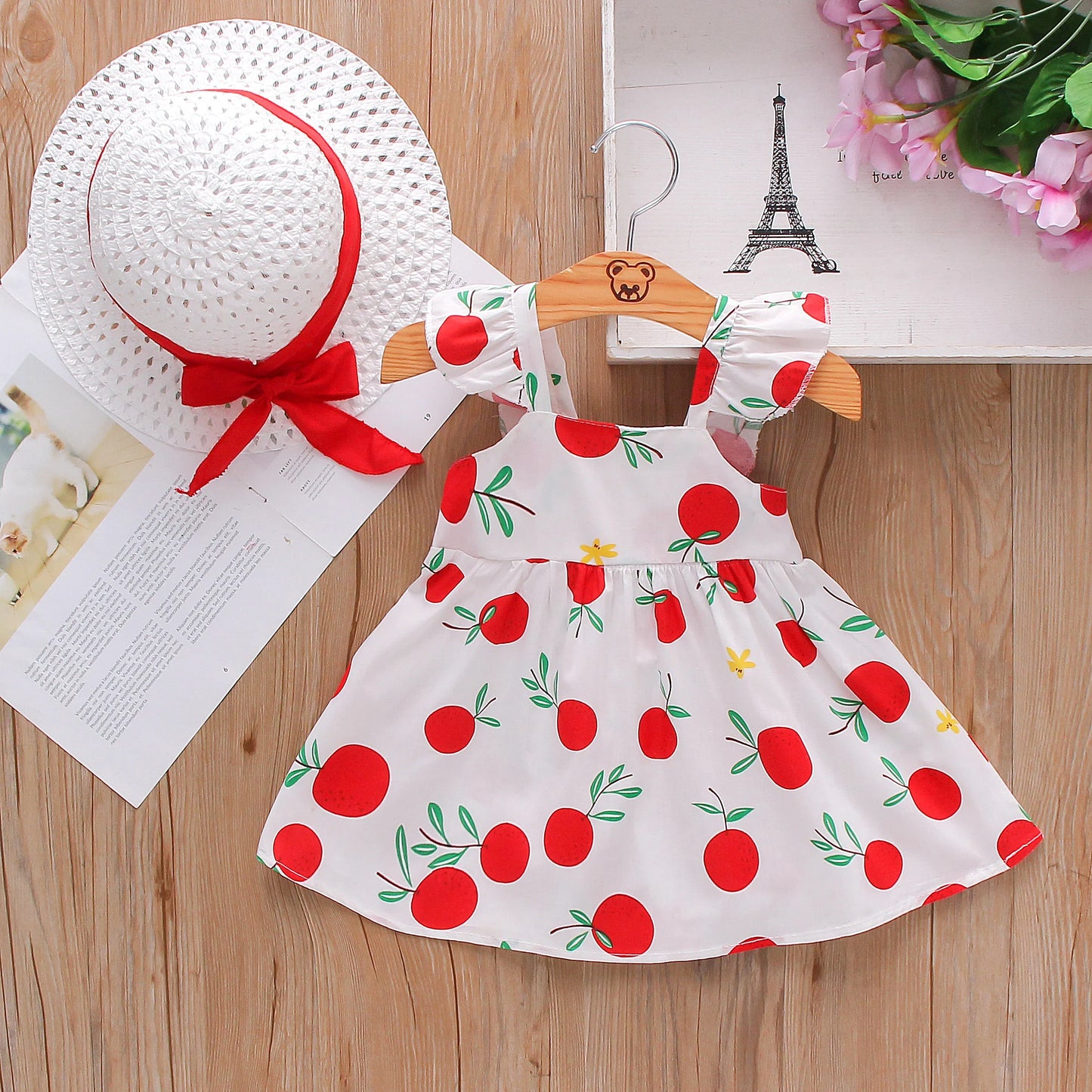 Pia - Summer Baby/Toddler Dress with Matching Hat