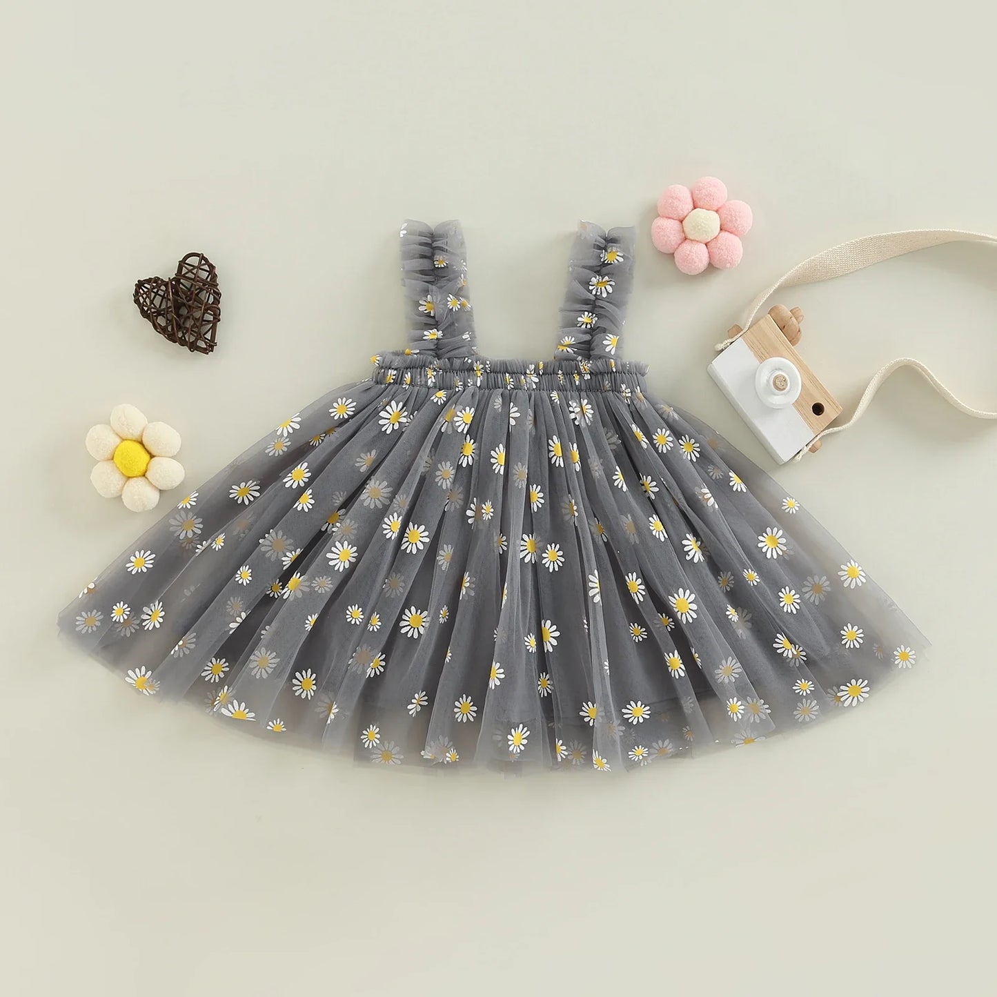 Daisy - Tulle Flower Baby/Toddler Dress