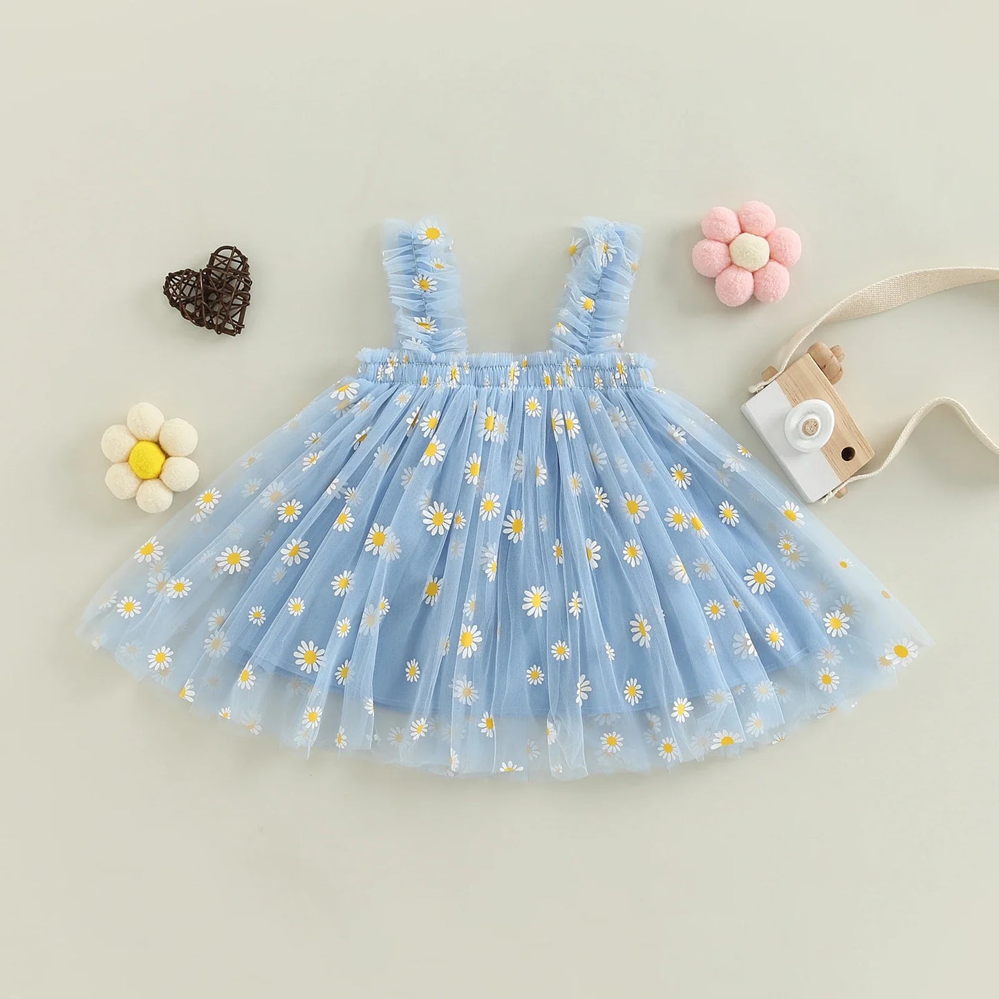 Daisy - Tulle Flower Baby/Toddler Dress